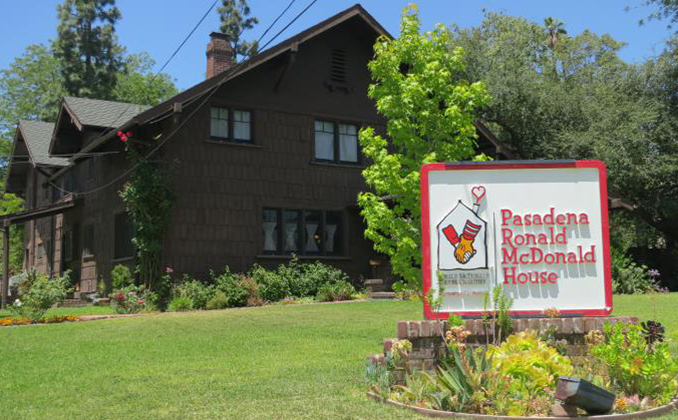 Front of the Pasadena Ronald McDonald House