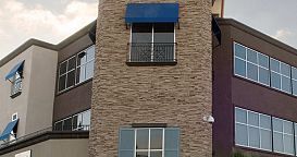 Front of the Helms Building at the Los Angeles Ronald McDonald House