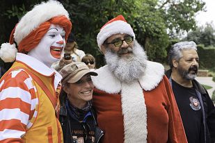 Ronald, Santa, and Harley Riders