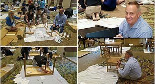 Employees of ADP Pasadena Assemble the Donated furniture for the Pasadena House 
