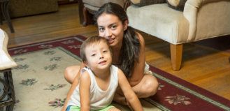Mother and Daughter in the Pasadena Ronald McDonald House