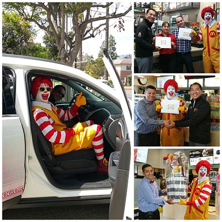 Ronald visits Orange County's Top Store/Restaurants in the 2015 Shoe campaign