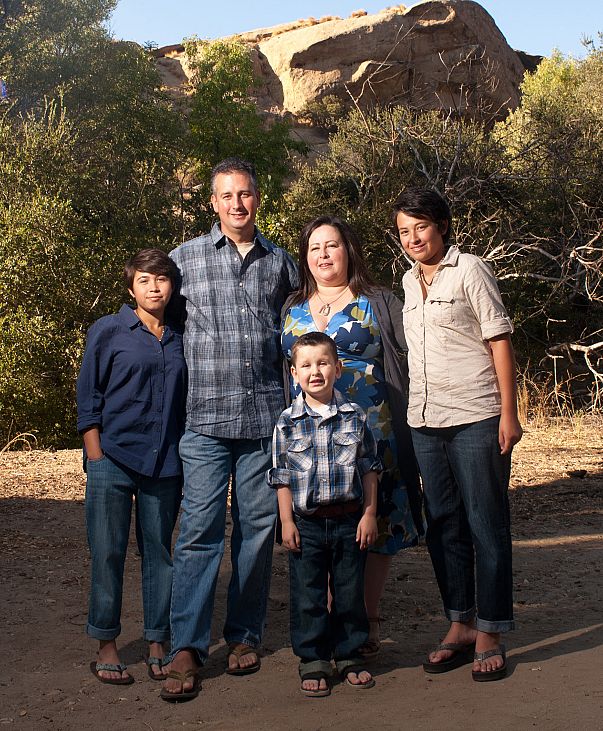 Picture of the Compton family at Camp