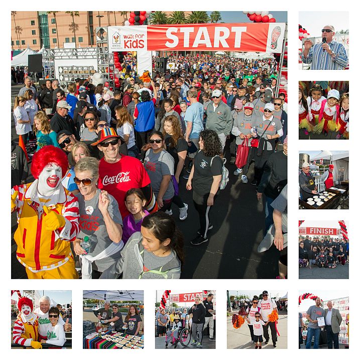 Image collage from the 2017 OC Walk for kids